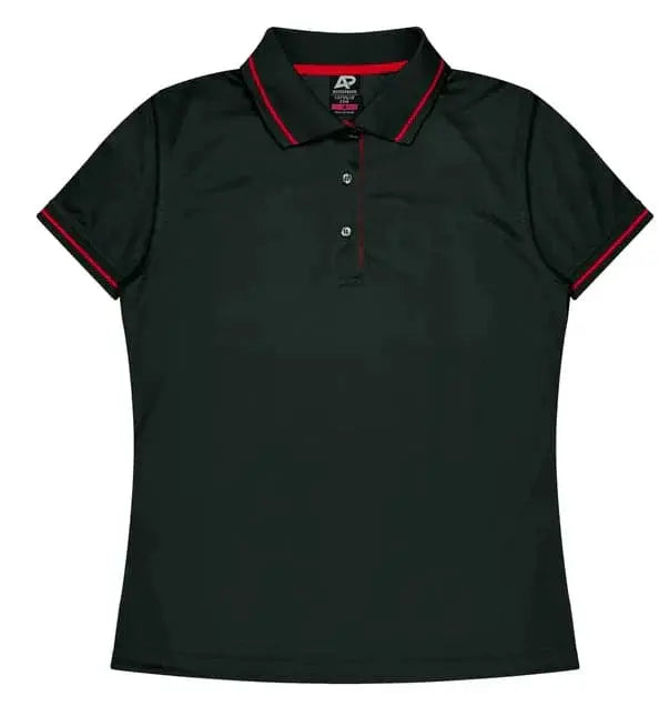 Aussie Pacific Cottesloe Lady Polo Shirt 2319  Aussie Pacific BLACK/RED 6